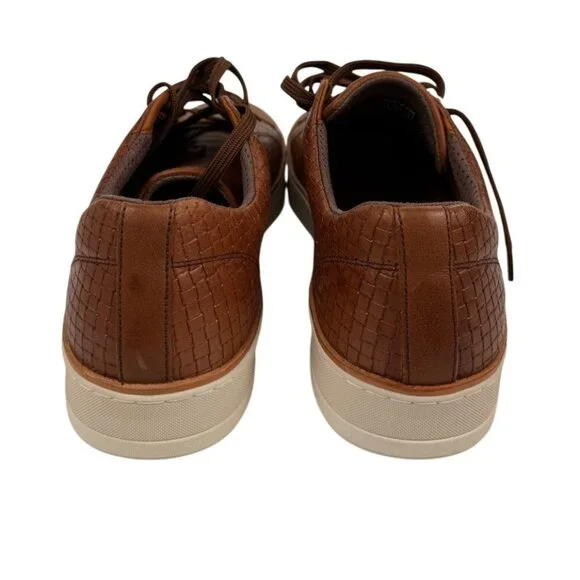 Geox Men's Ariam C Woven PR. Buff Brown Cotto Leather Sneaker U925QC_06R1J Sz 12 - Picture 11 of 11